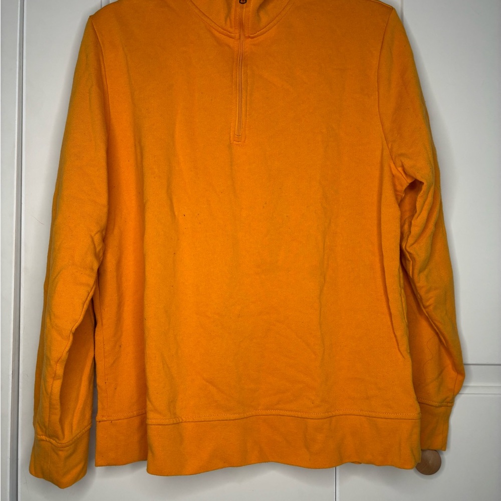 Amazon Essentials Men's Bright Orange Zip-Up Sweater